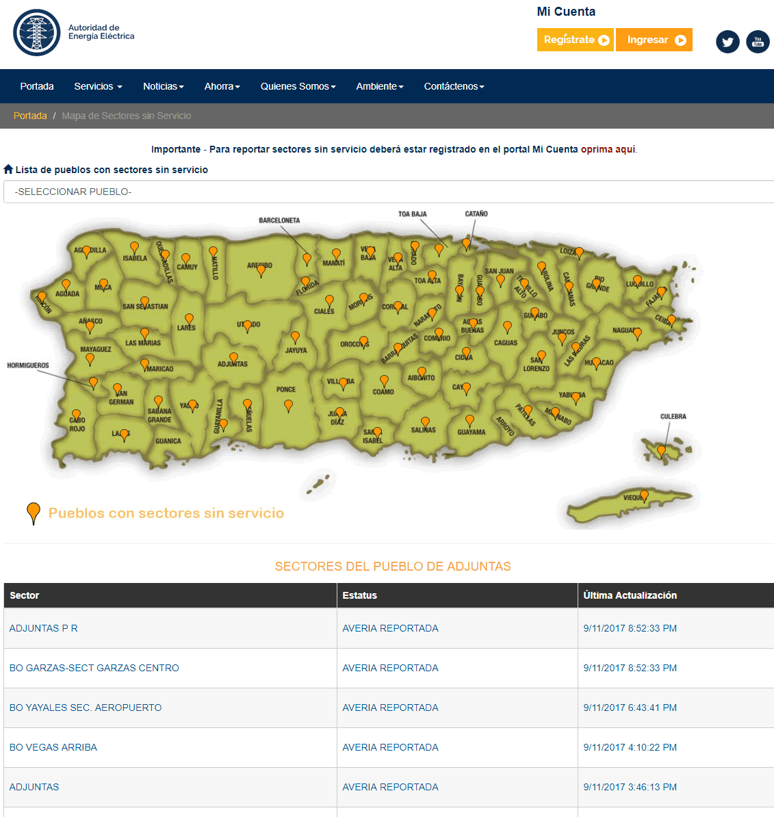 current puerto rico power outage map Puerto Rico Power Outage Map Today Campus Map current puerto rico power outage map
